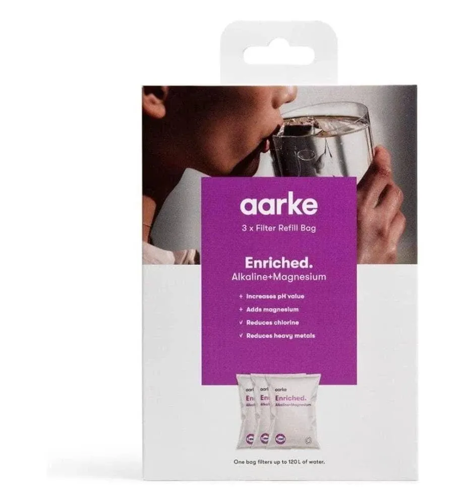 Aarke 3 Pack Enriched Filter Refill Bags Increases The Ph Value