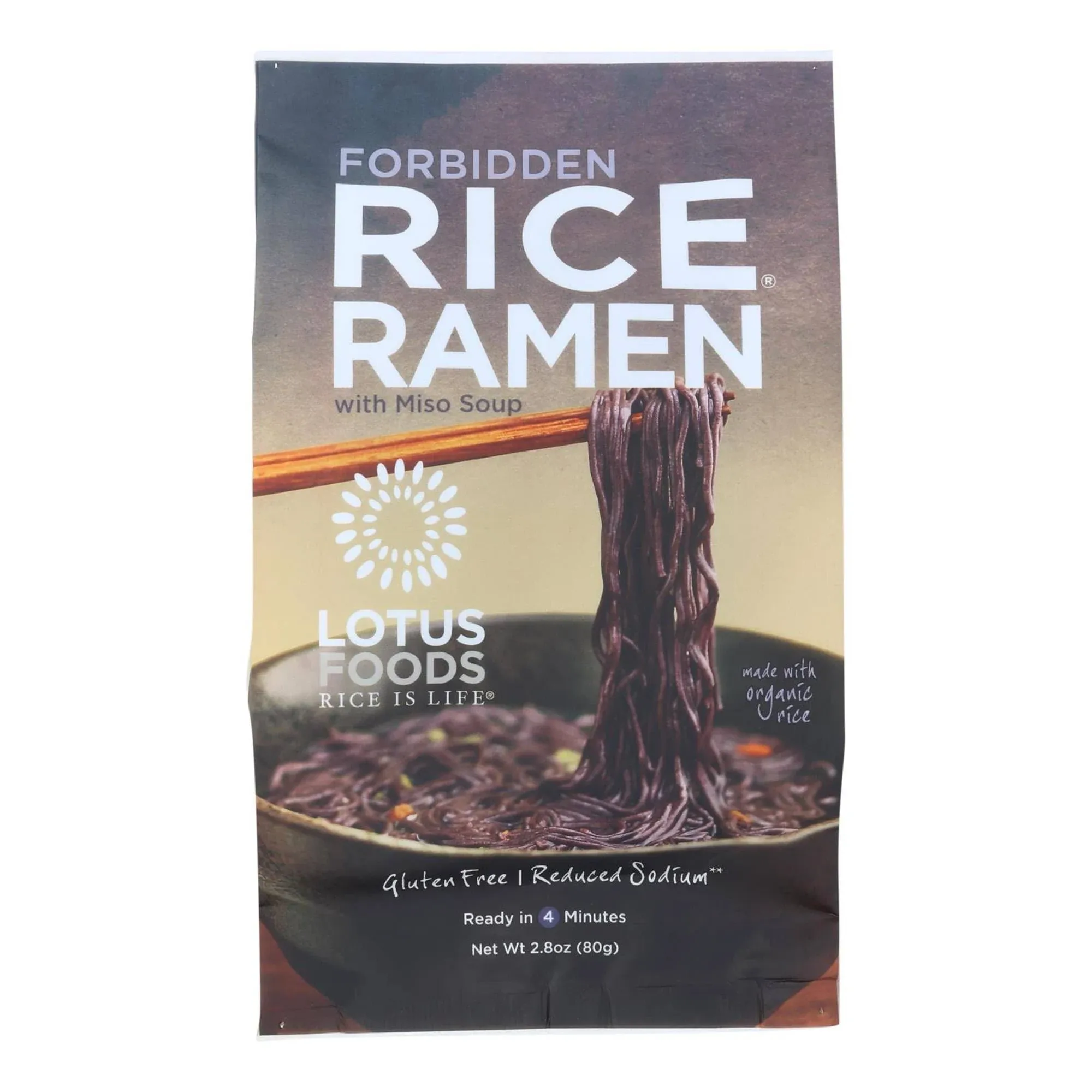 Lotus FOODS: Rice Ramen with Miso Soup Forbidden, 2.8 oz