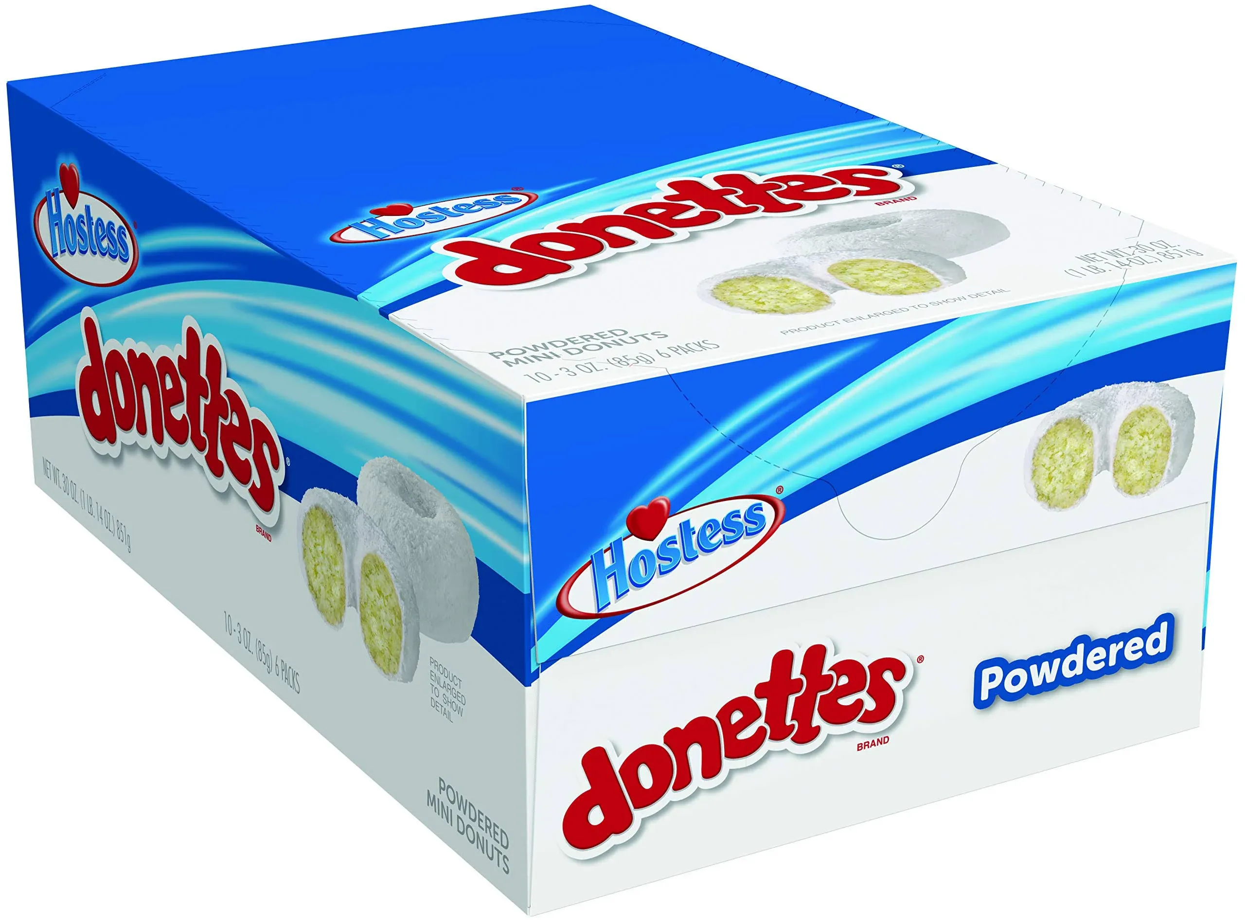 Hostess Donettes Mini Donuts, Powdered, 3 Ounce