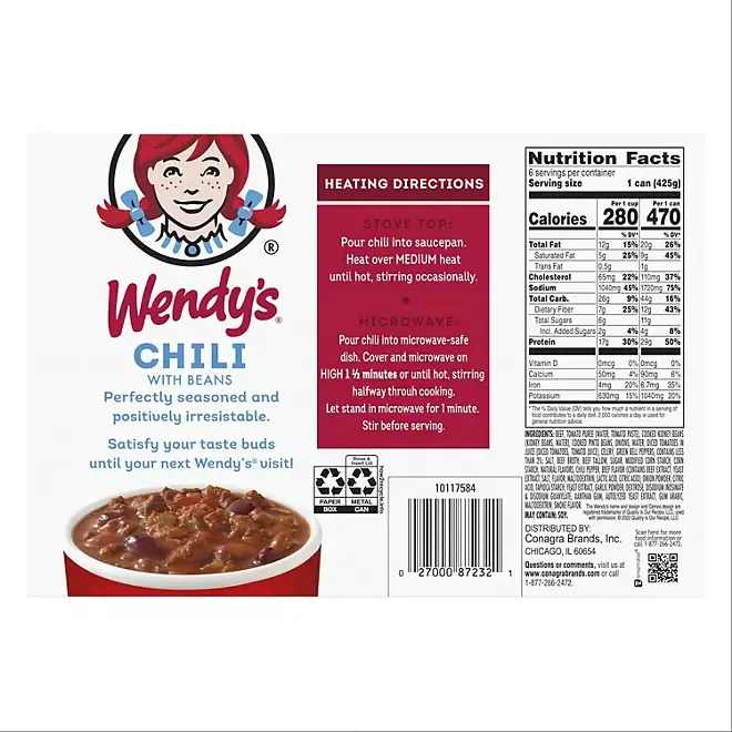 Wendy's Chili With Beans