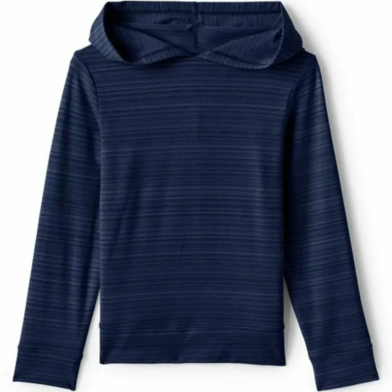 Kids Lands' End Long Sleeve UPF 50 Sun Hoodie Rash Guard