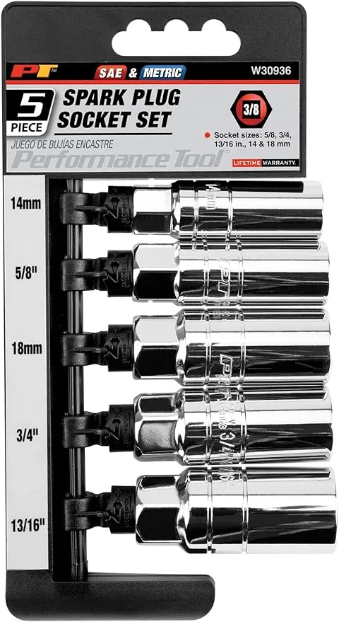 Performance Tool Spark Plug Socket Set