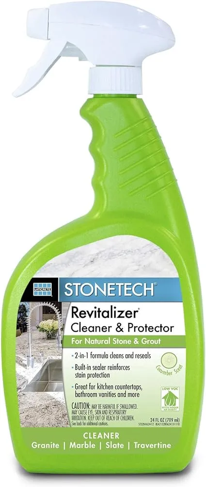 StoneTech Revitalizer Cleaner and Protector for Natural Stone Countertops and Surfaces, 24-Ounce Spray, Citrus Scent