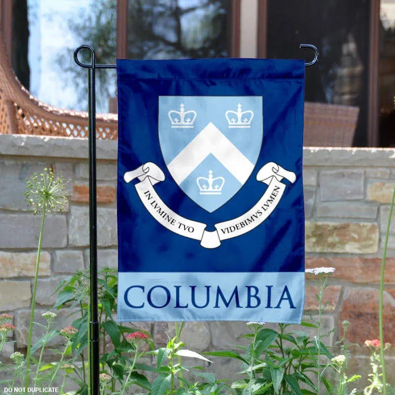 Columbia Lions Shield Garden Flag and Yard Banner