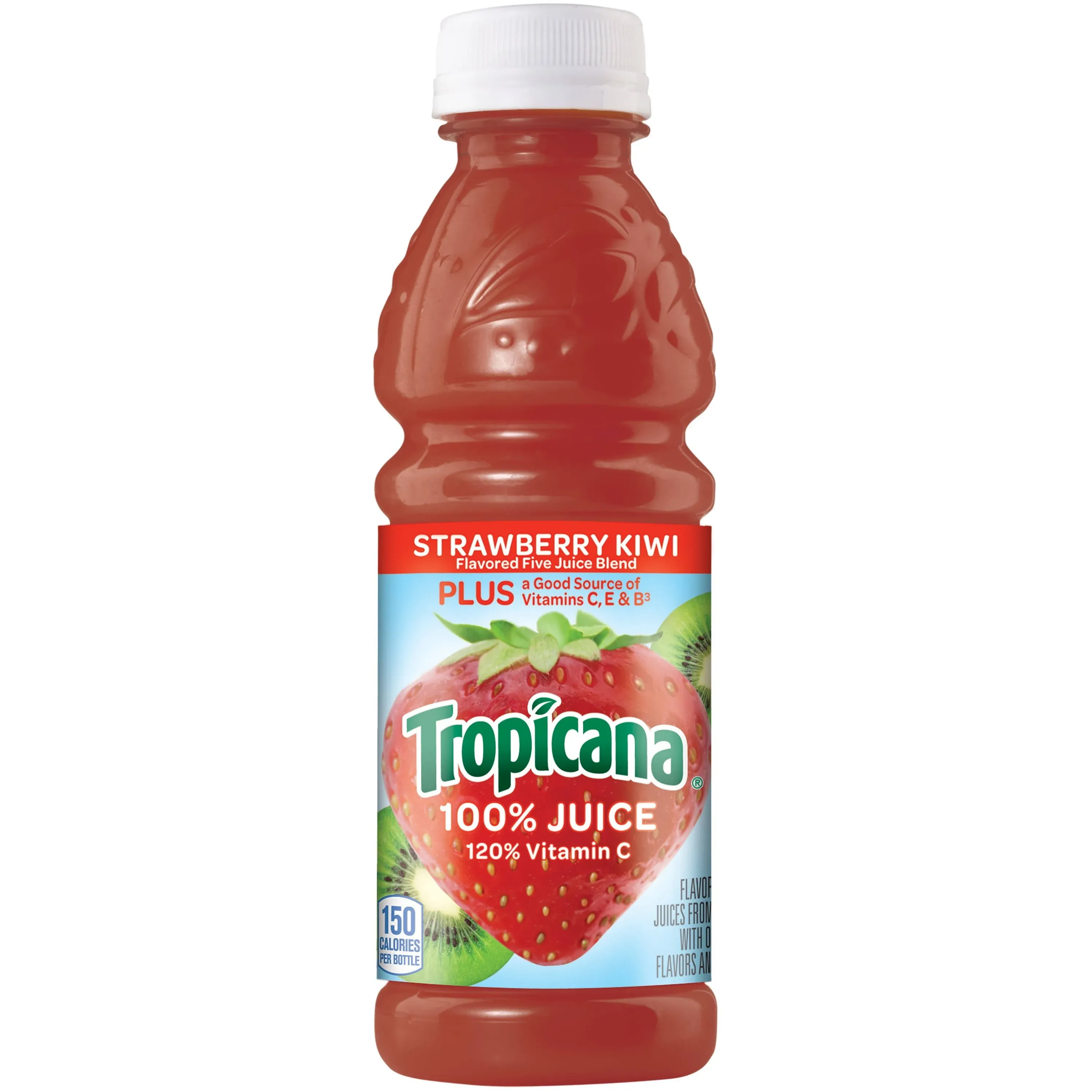 Tropicana 100% Juice, Strawberry Kiwi, Vitamin Beverage 10 Fl Oz, Pack of 15 