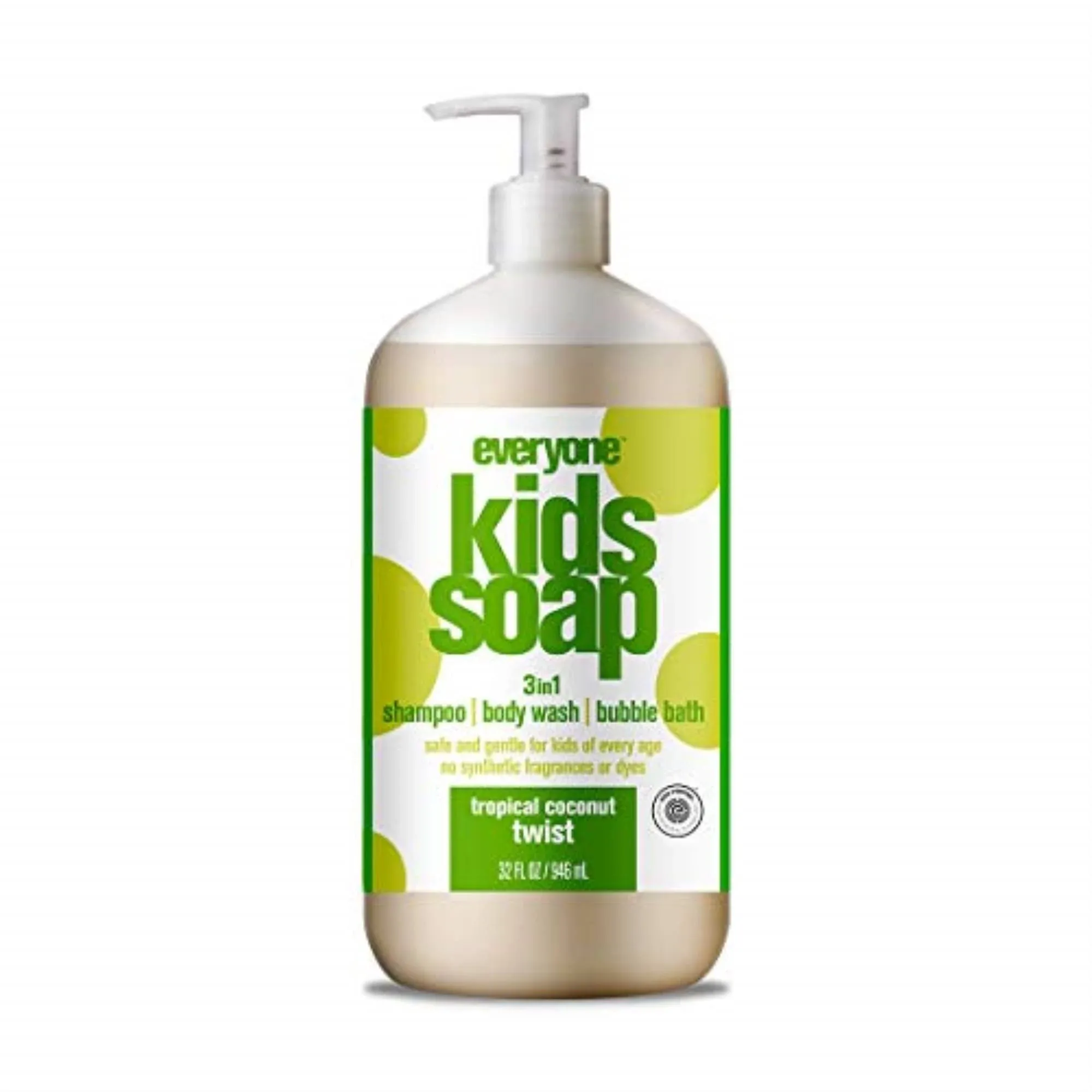 Everyone 3-in-1 Soap for Kids Tropical Coconut Twist 32 oz