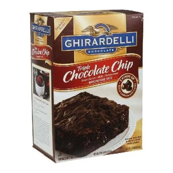 Ghirardelli Triple Chocolate Brownie Mix, 120 Ounce Box - 4 Per Case