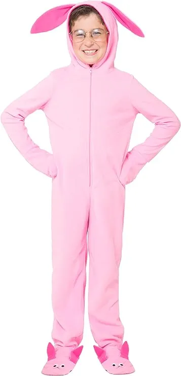 A Christmas Story Kids' One Piece Deranged Bunny Pajama Costume Union Suit Outfit