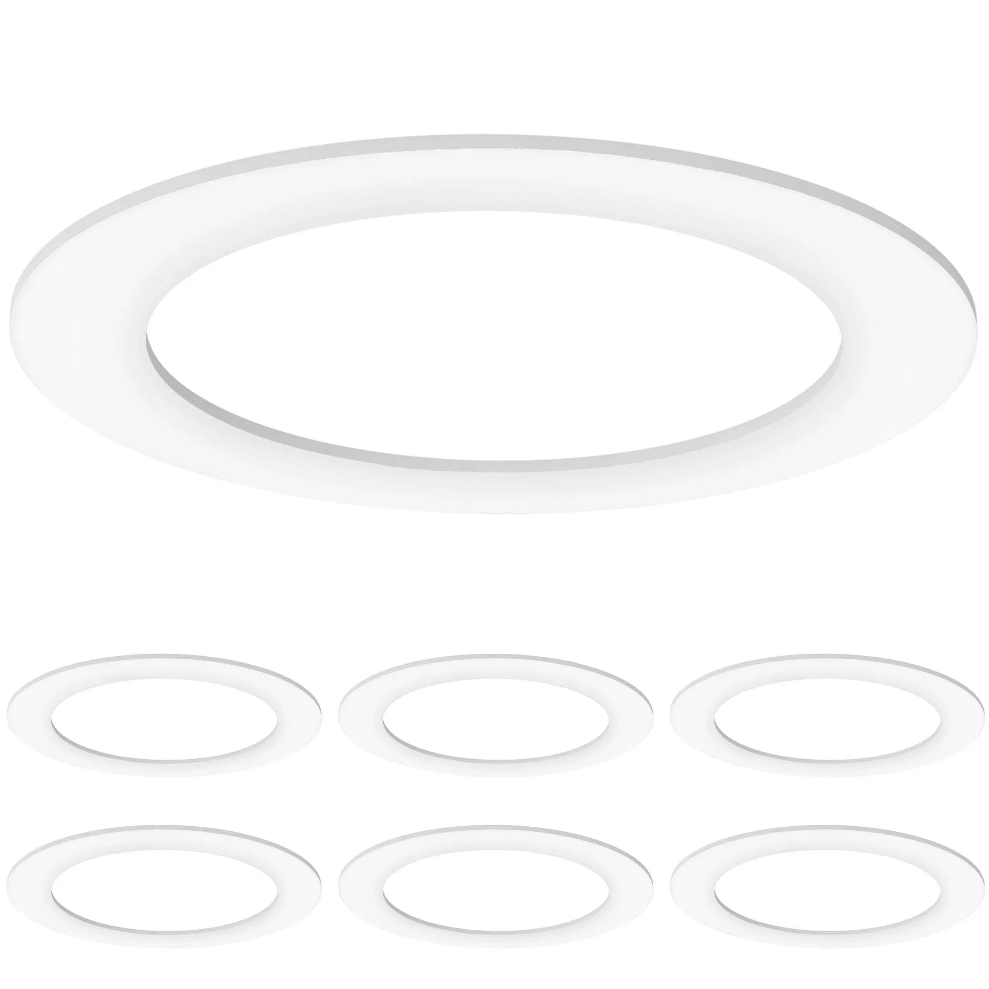 Lighting Labs 6 Pack Gloss White Goof Trim Ring