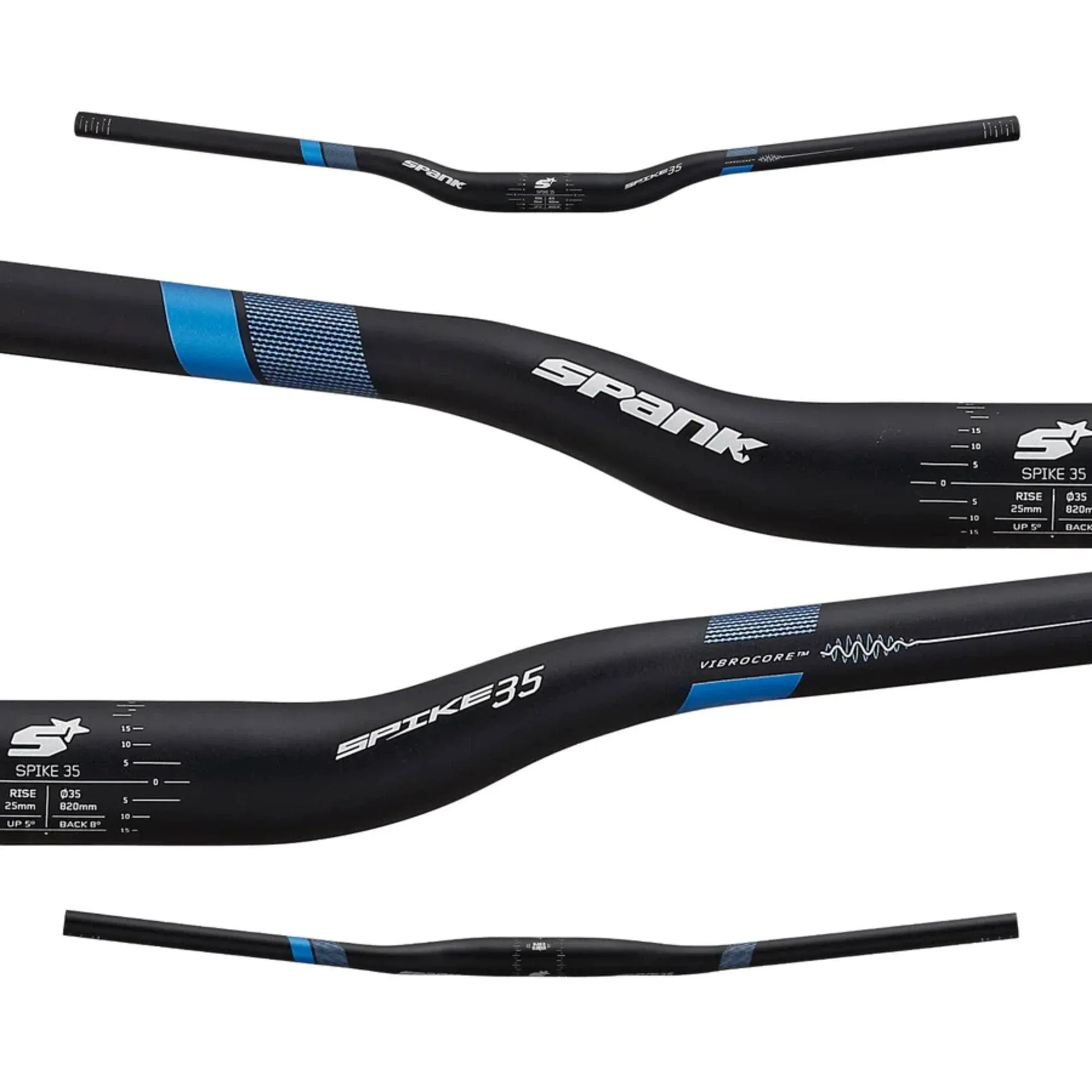 Spank Spike 35 Vibrocore Bar - Black/Blue