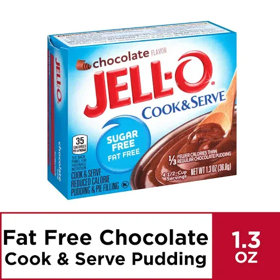 Jell-O Cook &amp; Serve Chocolate Sugar-Free Fat Free Pie Pudding &amp; Pie Filling (1.3