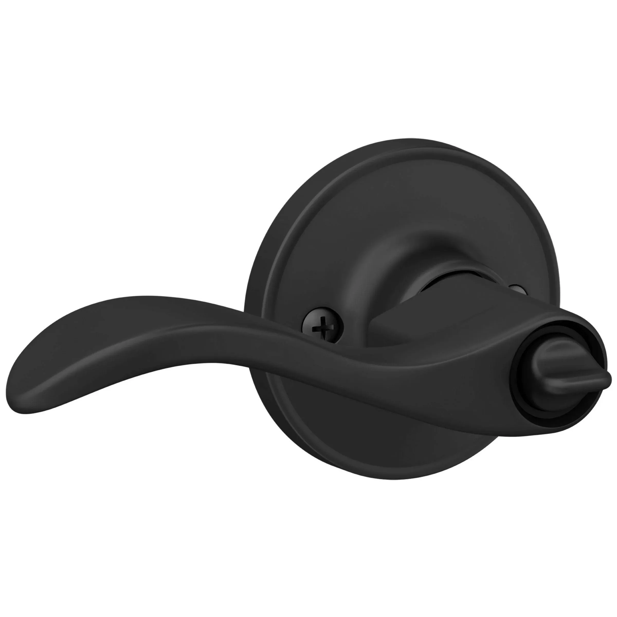 Schlage DX3507054 Seville Keyed (Entry) Door Lever Finish: Matte Black