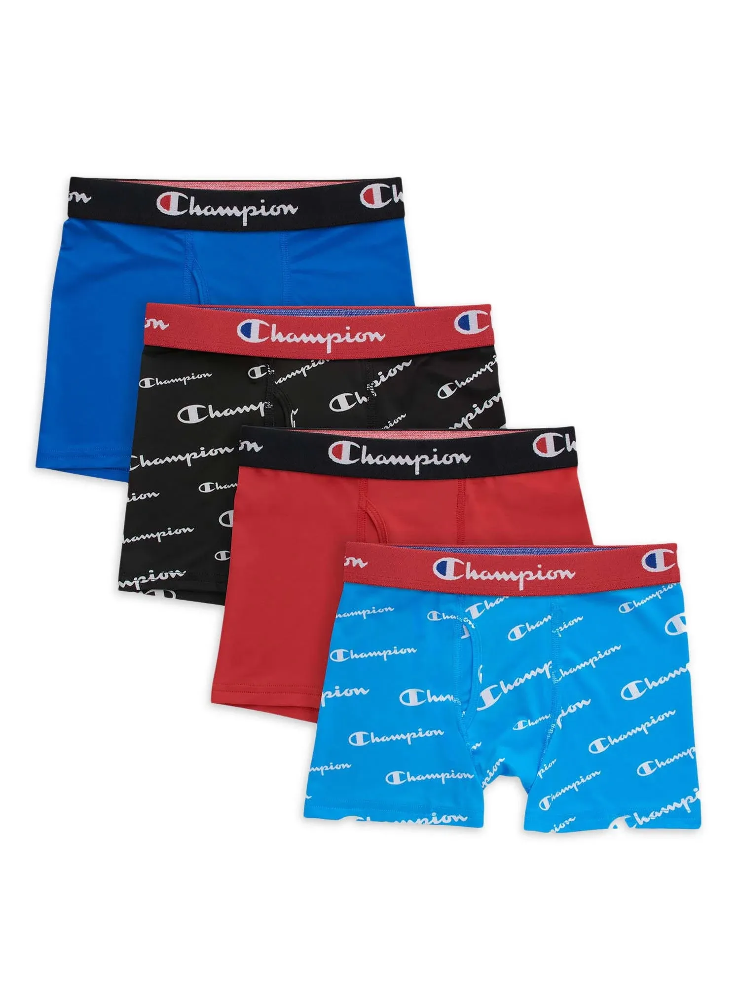 Champion Boys Everyday Active Stretch Boxer Briefs, Assorted 4-Pack