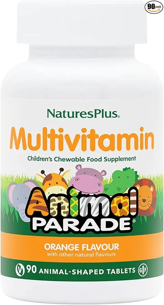 Animal Parade Multi-Vitamin Chewable Tablets, Orange - 90 count box