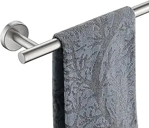 JQK Bath Towel Bar, 18 inch Stainless Steel Towel Rack Bathroom, Towel Holder Brushed Finished Wall Mount, Total Length 20.47