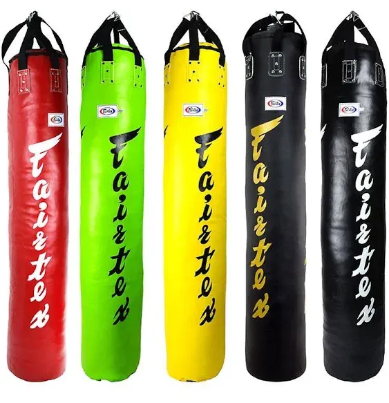 Fairtex HB6 6 ft. Banana Bag Punching Bag for Muay Thai, Kickboxing, MMA (HB6 Unfilled)