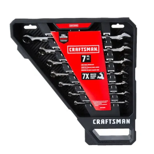 Craftsman CMMT12062L 12-Point Standard SAE Combination Wrench Set (7-Piece) New