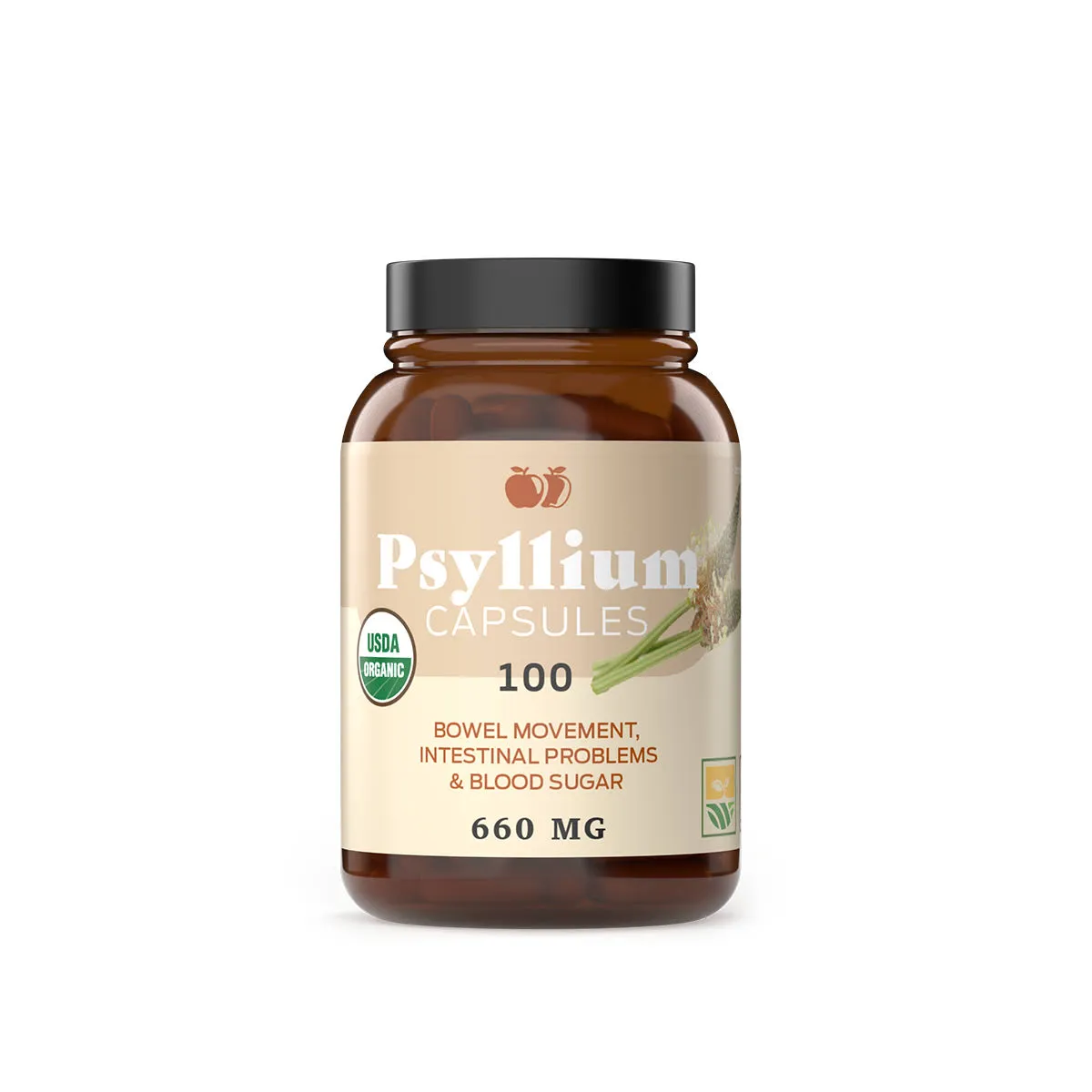 Complete Natural Products Pure Natural Whole Psyllium Husk Powder Capsules