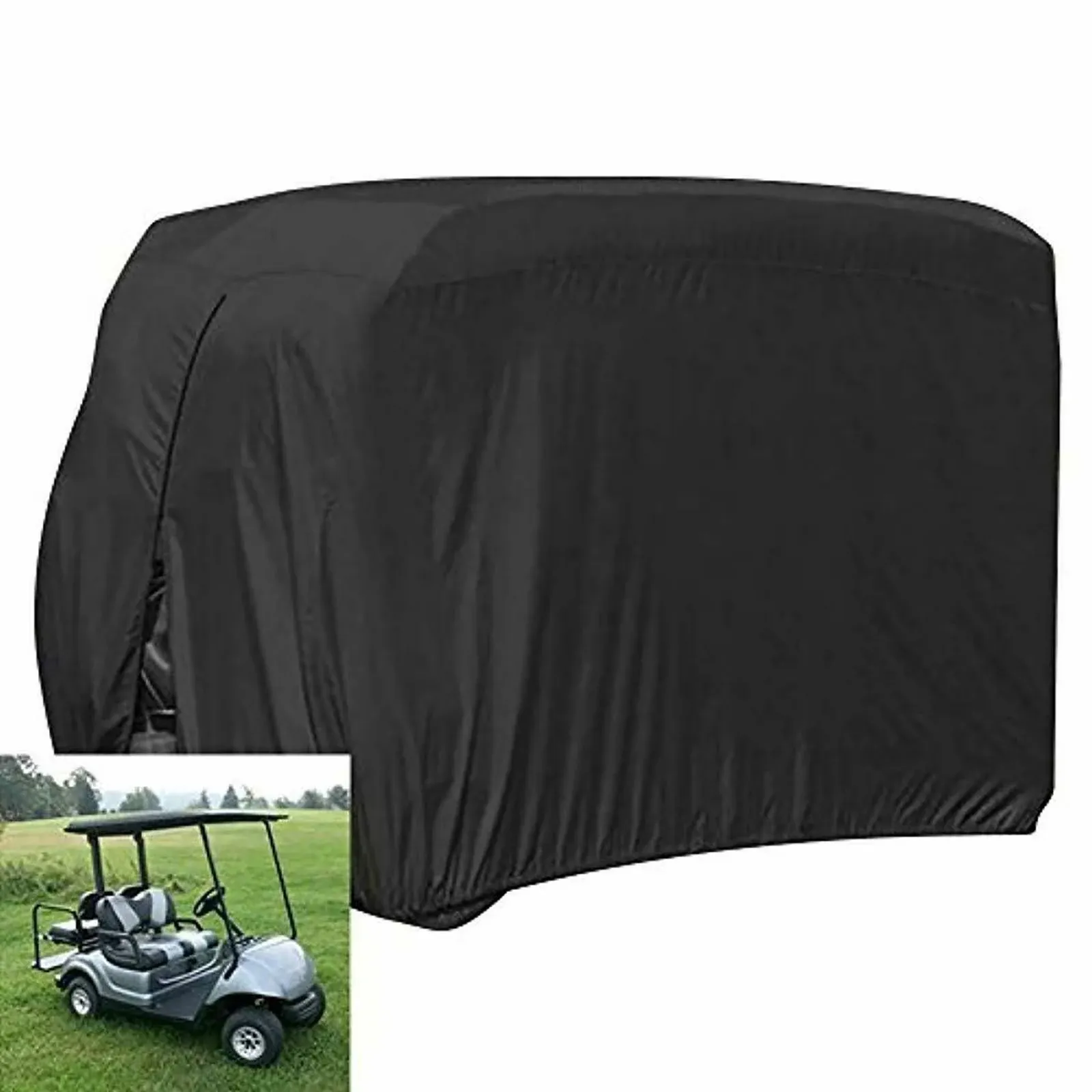 FLYMEI Waterproof Dust Prevention Golf Cart Cover for 4 Passenger EZ Go Club Car