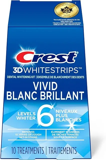 Crest 3D Teeth Whitening Kit Whitestrips Classic Vivid