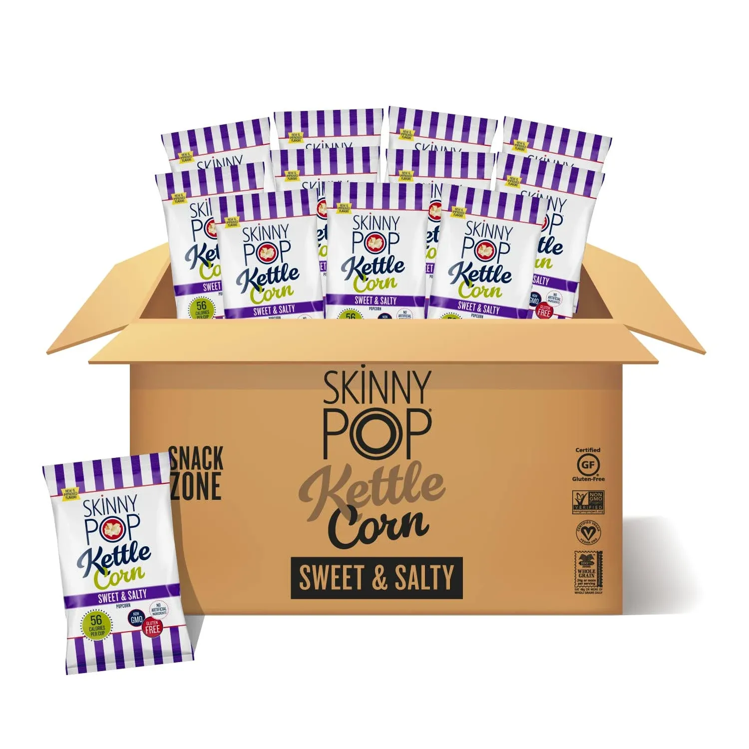 SkinnyPop Popcorn Sweet Salty Kettle Case, 1.9 Ounces, 12 per Case, Price/Case