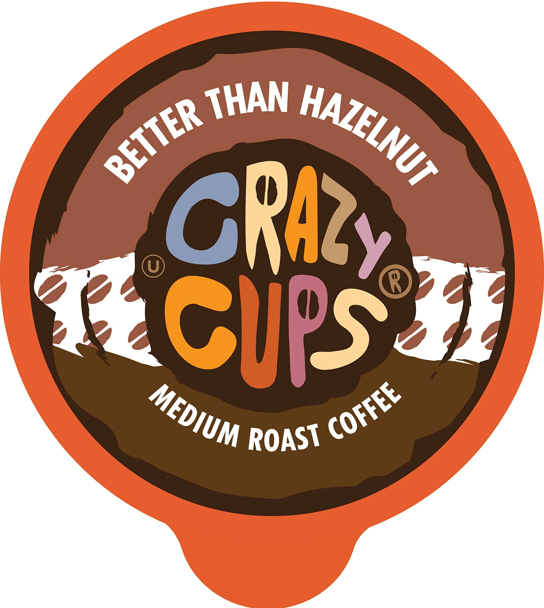 Crazy Cups Flavored Hot or Iced Coffee for Keurig K-Cup Machines, Better Than Hazelnut, Recyclable Pods, 22 Count