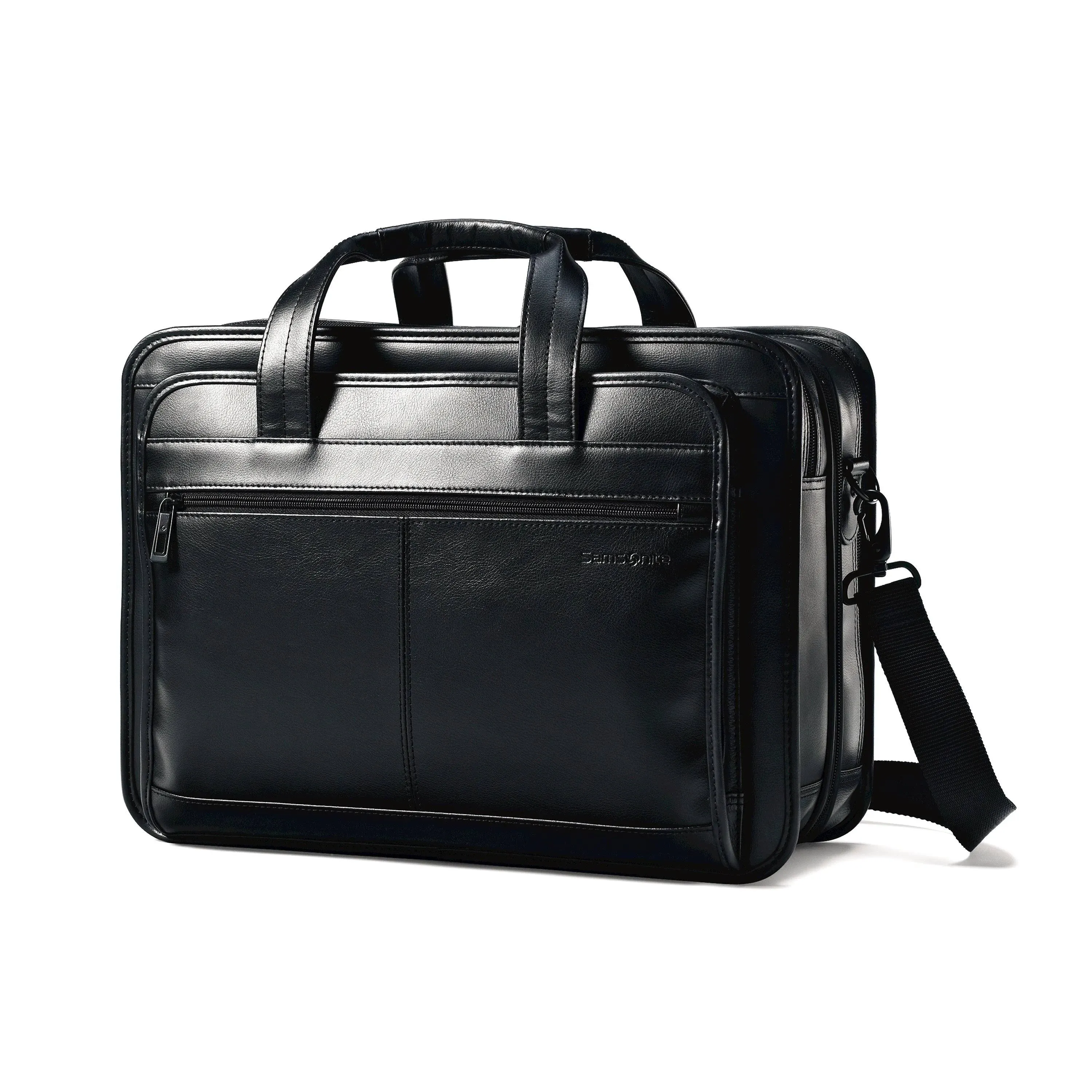 Samsonite Black Expandable Leather Business Case