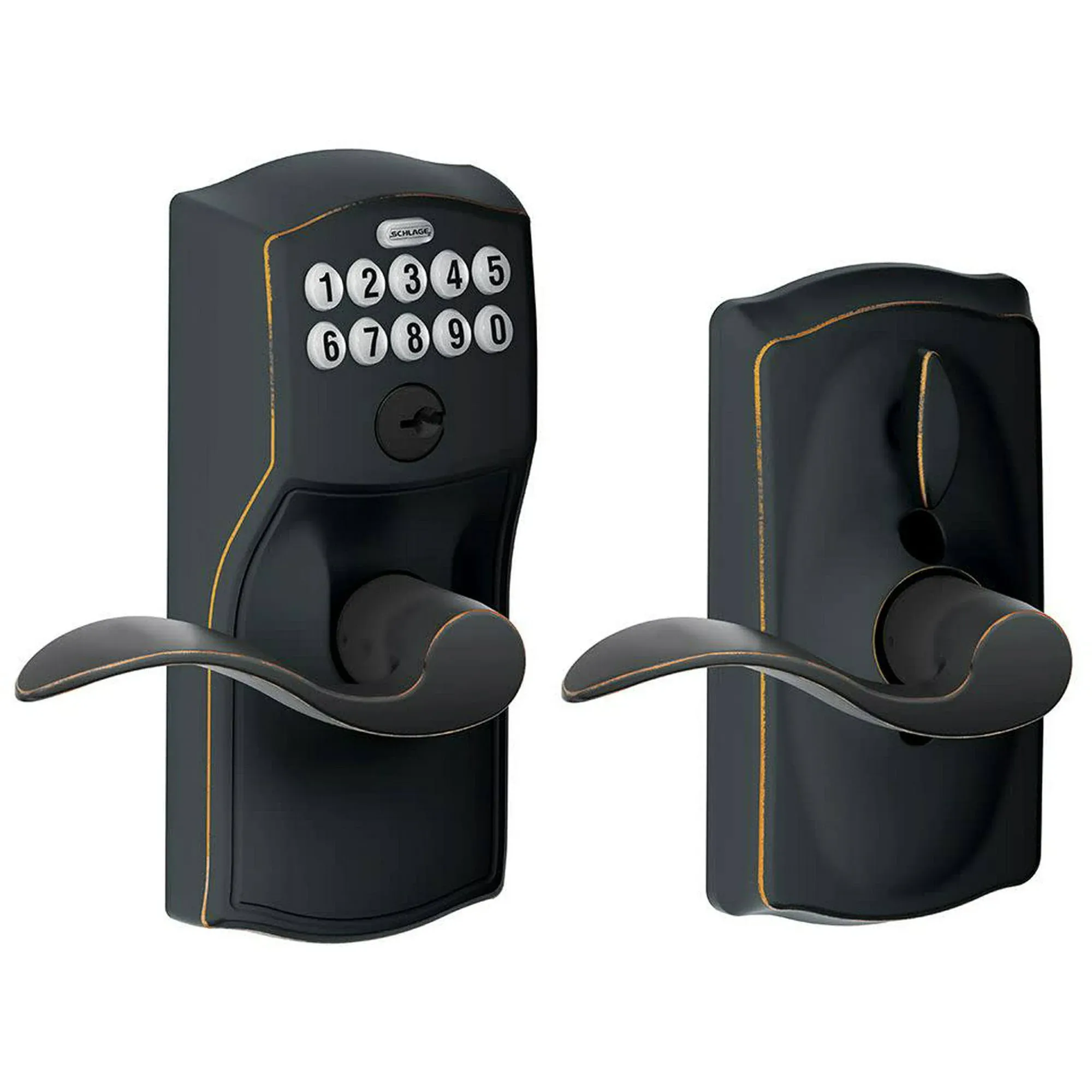 Schlage FE595 PLY 622 Acc Keypad Entry with Flex Electronic Lock, Matte Black