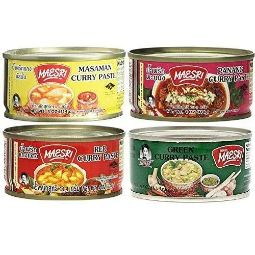 Variety Curry Paste 4pk Green Red Masaman Panang Curry