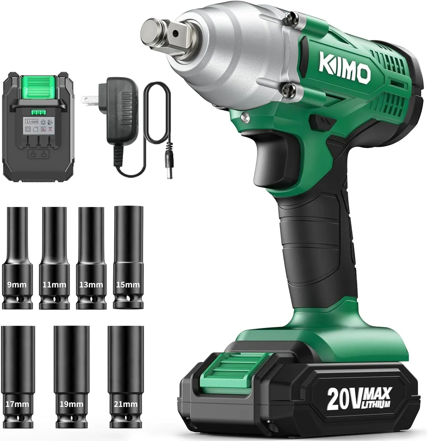 Cordless Impact Wrench 1/2 inch,21V 300N.m Brushless Gun