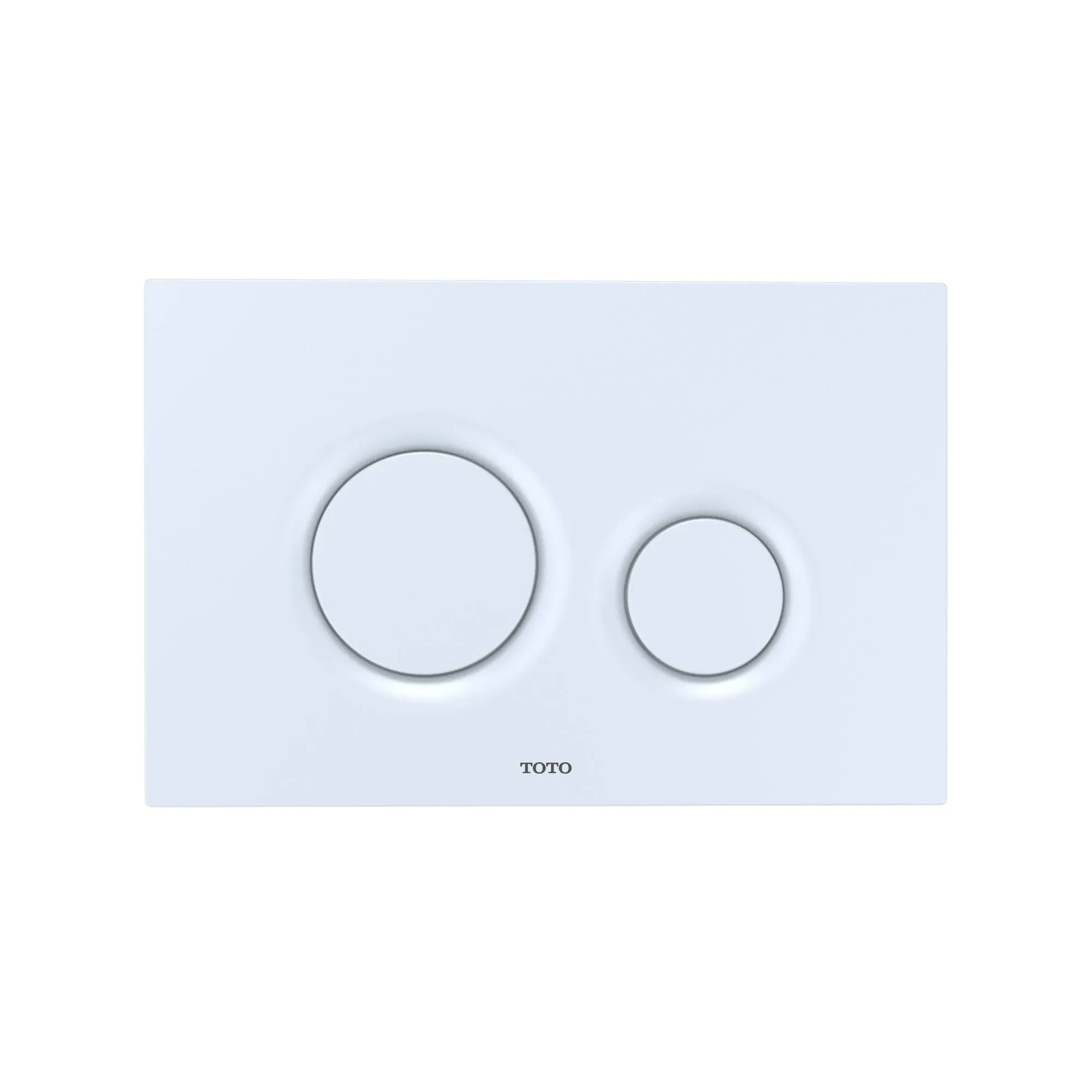 Toto YT930#WH Basic Round Push Plate - Dual Button in White