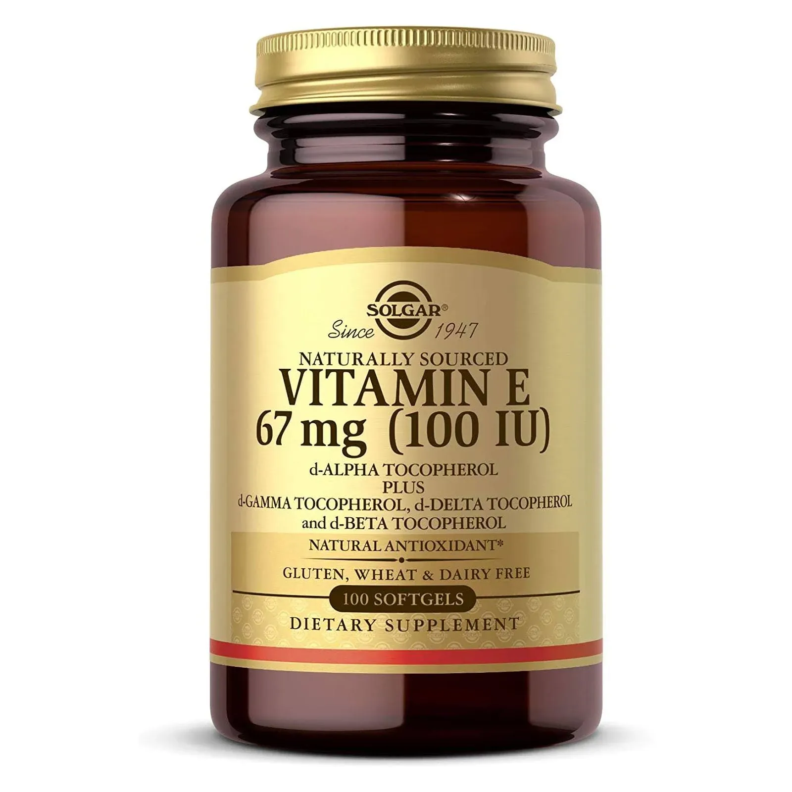 Solgar - Vitamin E 100 IU Mixed 100 Softgels