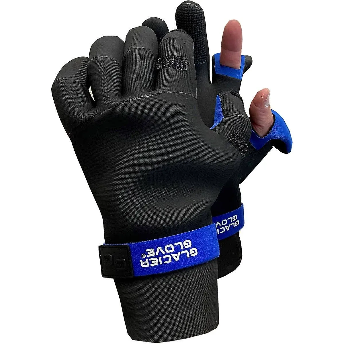 Glacier Glove Waterproof Slit Finger Pro Angler Gloves -XL  Black