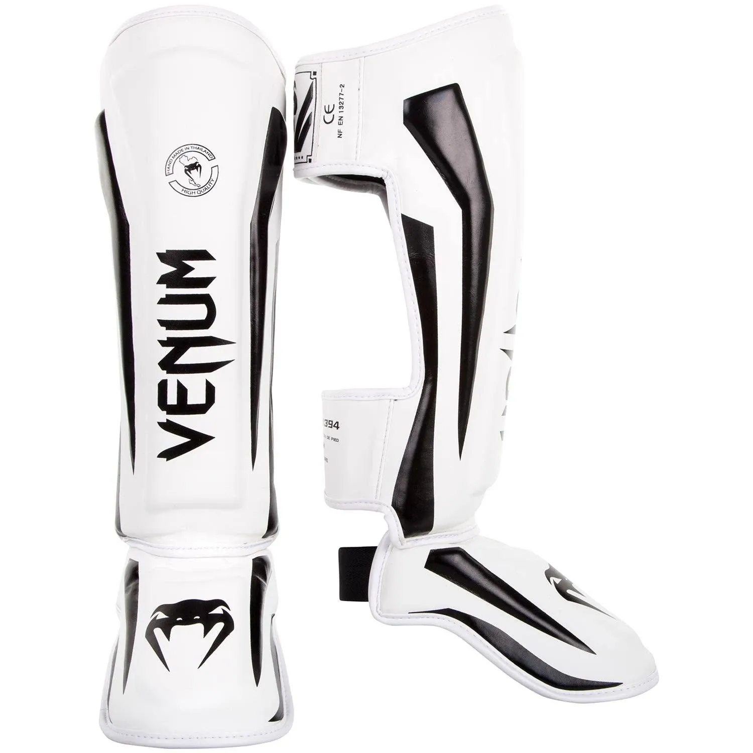 Venum Elite Standup Shinguards - White/Black - L - Venum