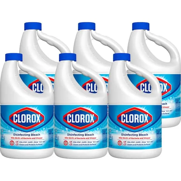 Clorox Regular Bleach with CloroMax Technology, 81 oz Bottle, 6/Carton