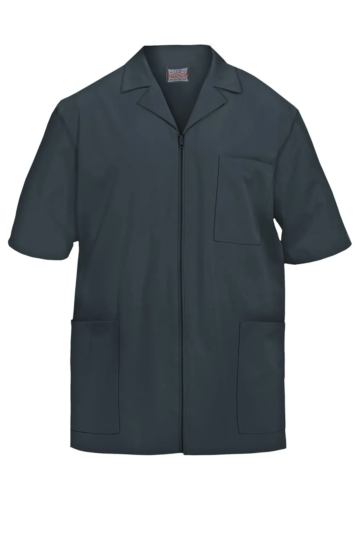 Cherokee Workwear Men's Zip Front Scrub Jacket - Black (XL)