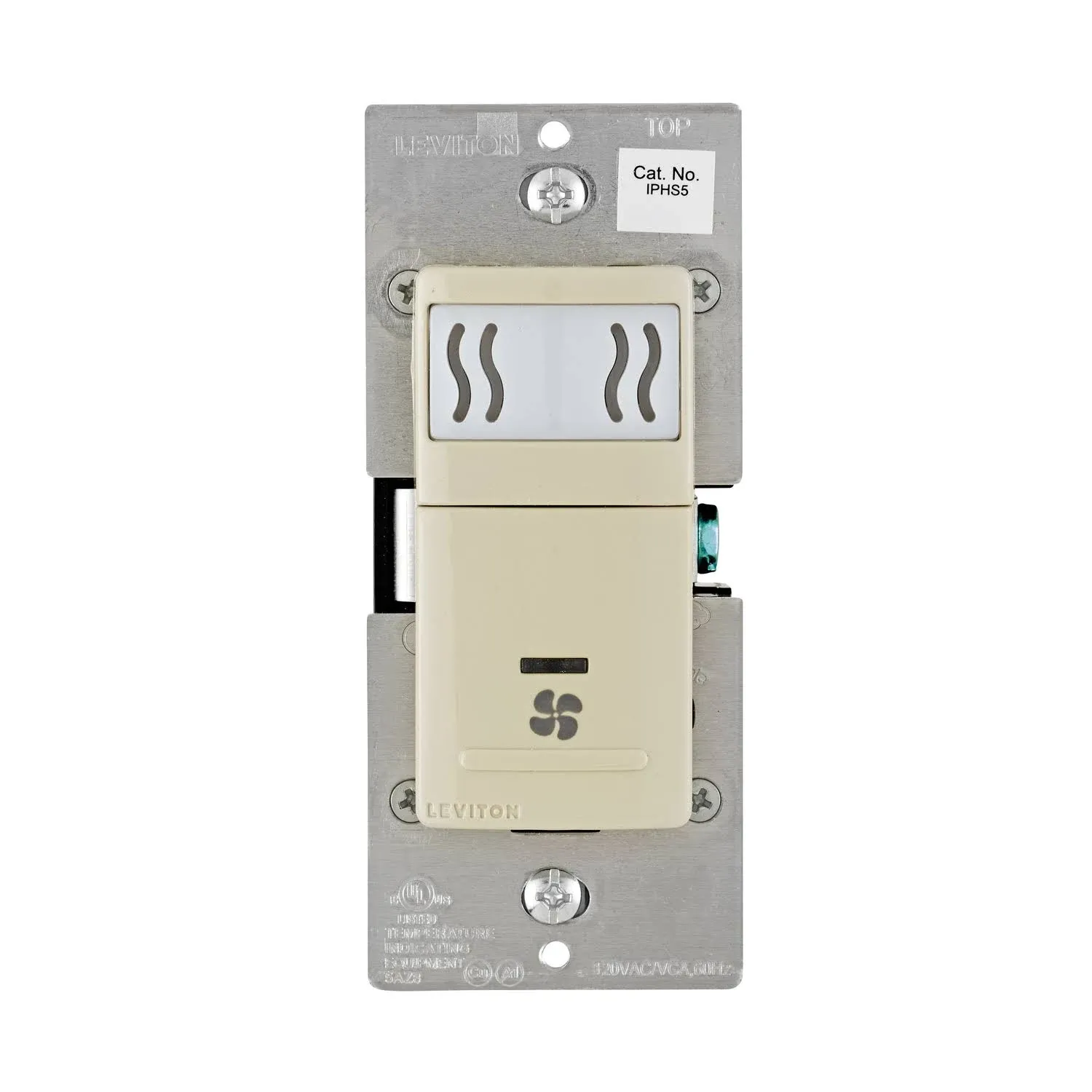 Leviton 001-IPHS5-1LI 3A 1-Pole Ivory Decora In-Wall Humidity Sensor/Fan Control