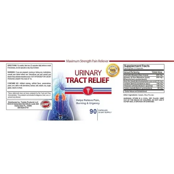 Totally Products Urinary Tract Relief (90 Capsules) 1 Bottle