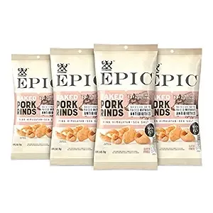 EPIC Pink Himalayan Salt Pork Rinds, Keto Consumer Friendly, 4Ct Box 2.5 oz bags (Pack of 4)EPIC Pink Himalayan Salt Pork Rinds, Keto Consumer Friend…