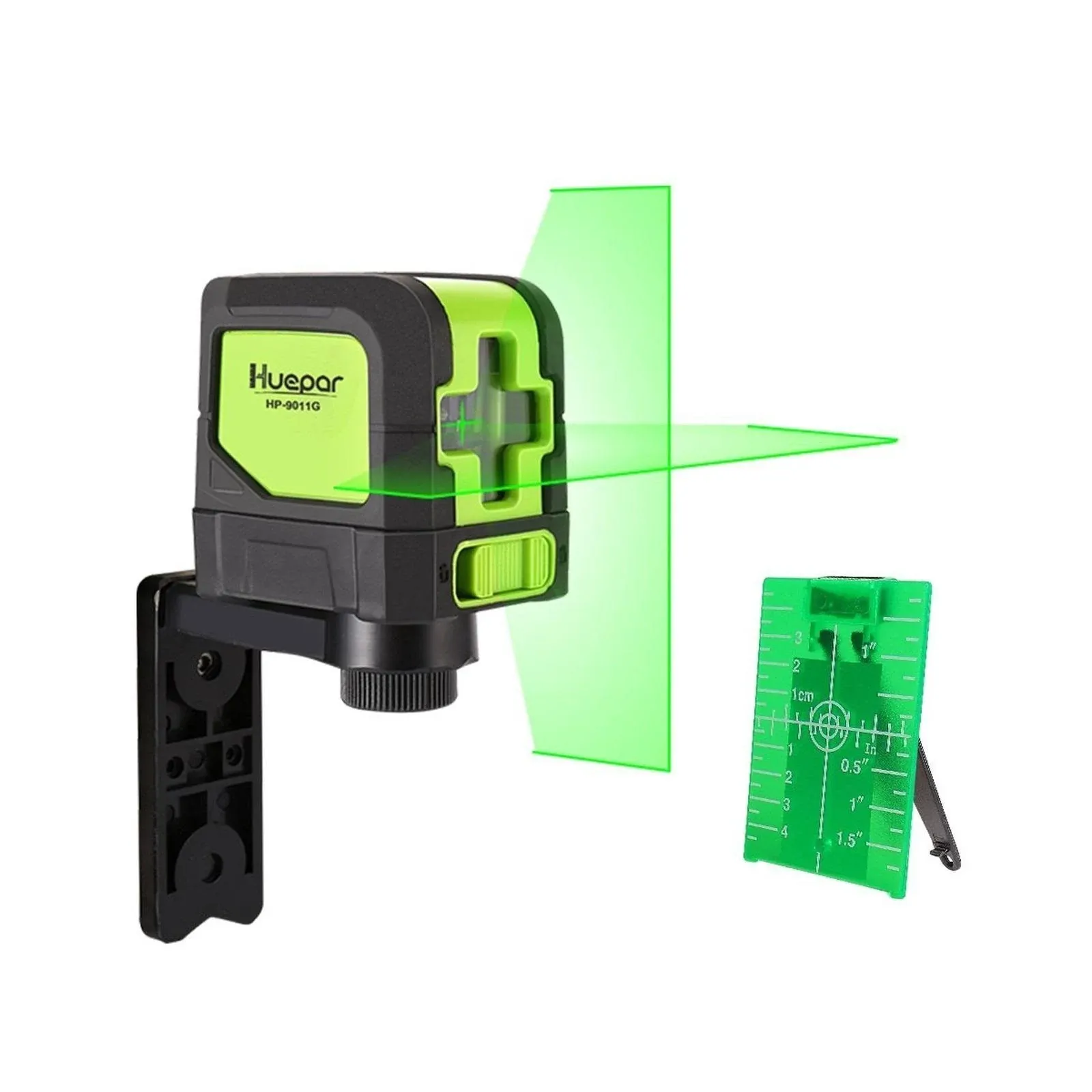 Huepar Green Laser Level DIY - Mute Cross Line Laser Self-Leveling 9011G 98 ft