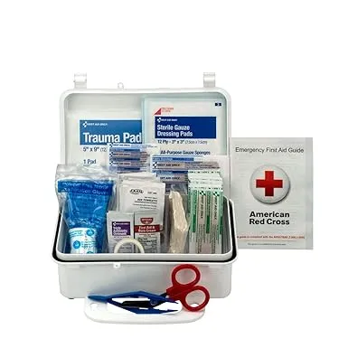 10 Person First Aid Kit Weatherproof Plastic Case