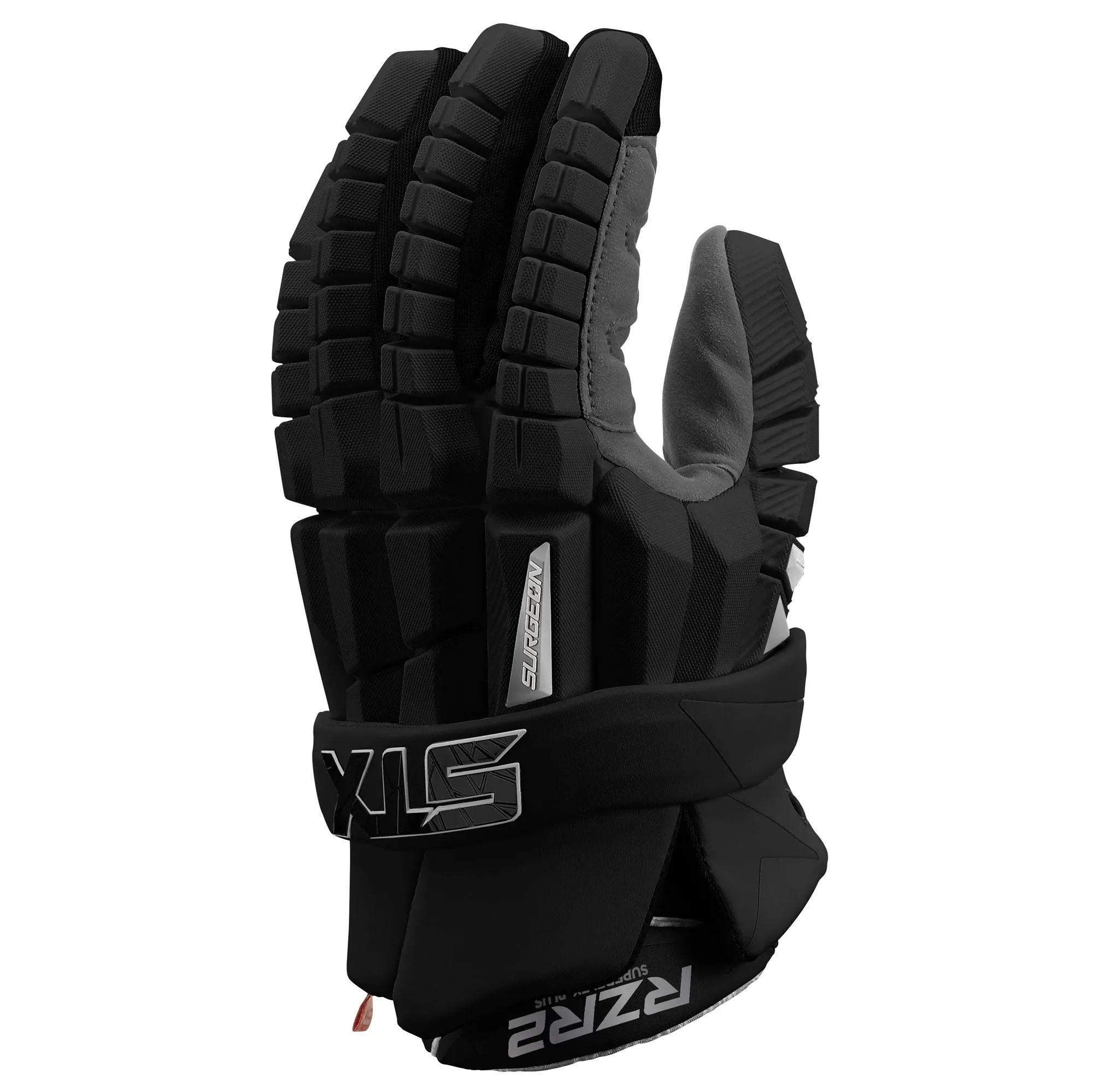 STX Surgeon RZR2 Lacrosse Gloves, Large, Black