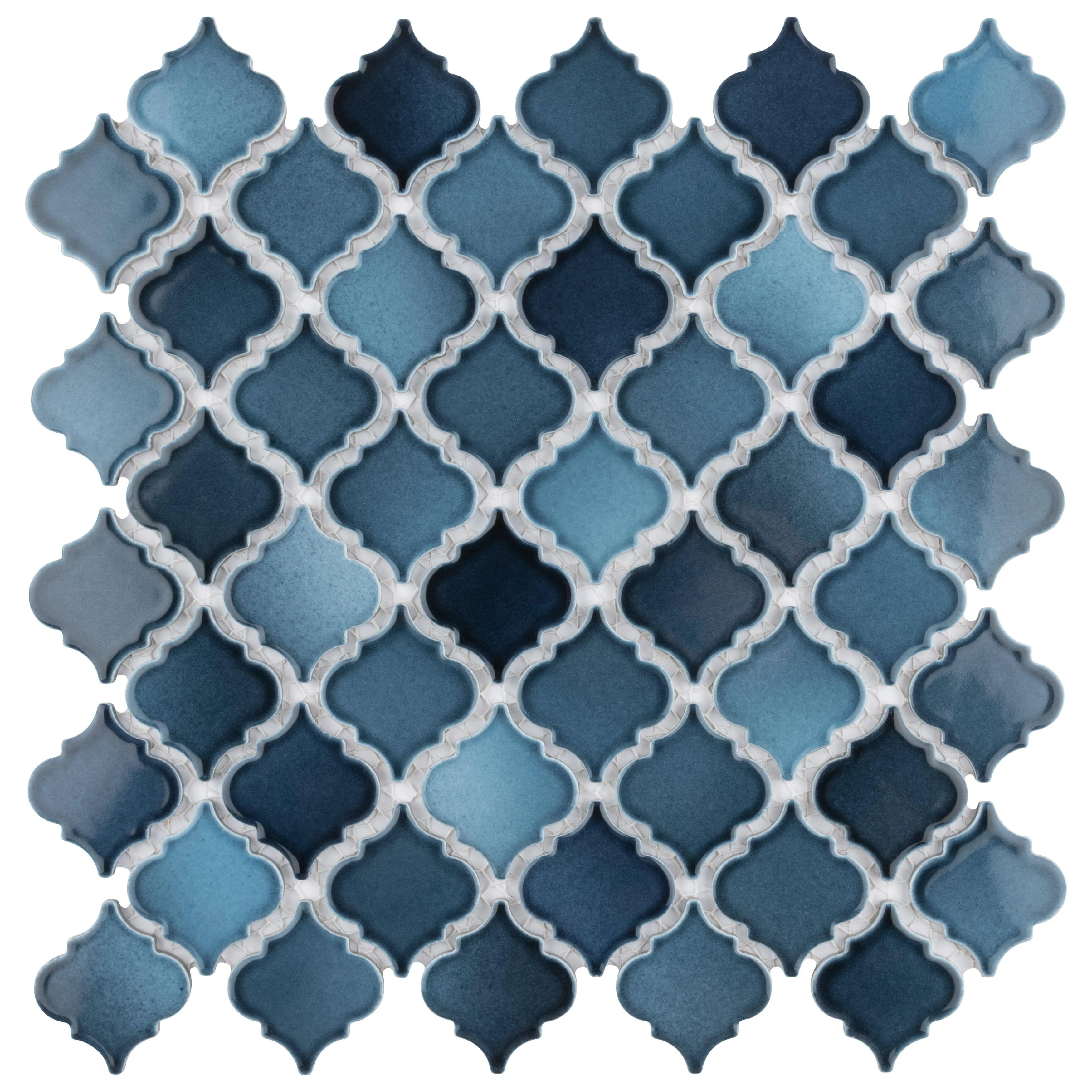 Hudson Tangier 2" x 2" Porcelain Arabesque Mosaic Wall & Floor Tile Merola Tile ...