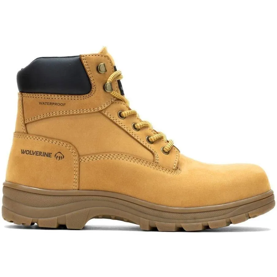 Wolverine Carlsbad Waterproof 6" Soft Toe Boot 13 Men's Wheat