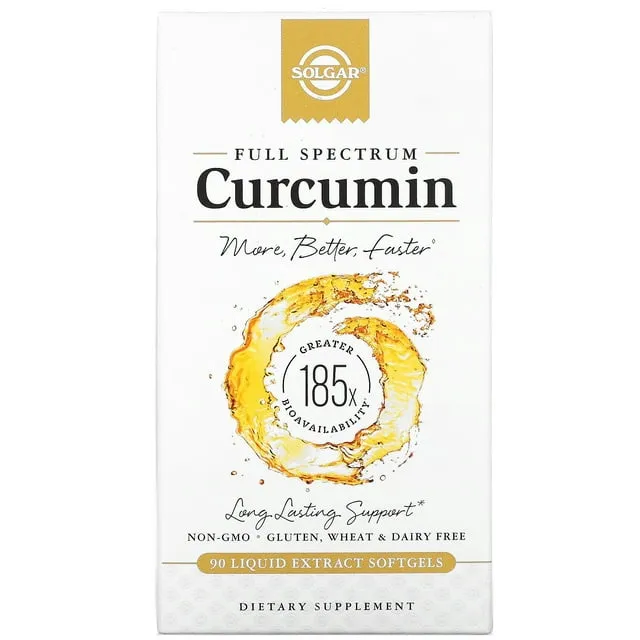 Solgar Full Spectrum Curcumin - 60 LiCaps - Superior Absorption - Brain, Joint & Immune Health - Non-GMO, Vegan, Gluten Free, Dairy Free - 60 Servings