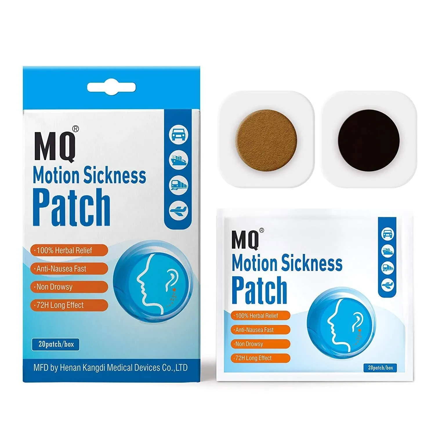 MQ Motion Sickness Patch, 20 Count