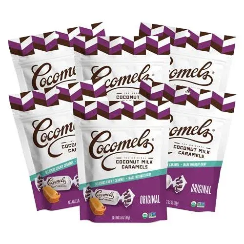 Cocomels Coconut Milk Caramels, Original Flavor, Organic Candy, Dairy Free, Vegan, Gluten Free, Non-GMO, No High Fructose Corn Syrup, Kosher, Plant