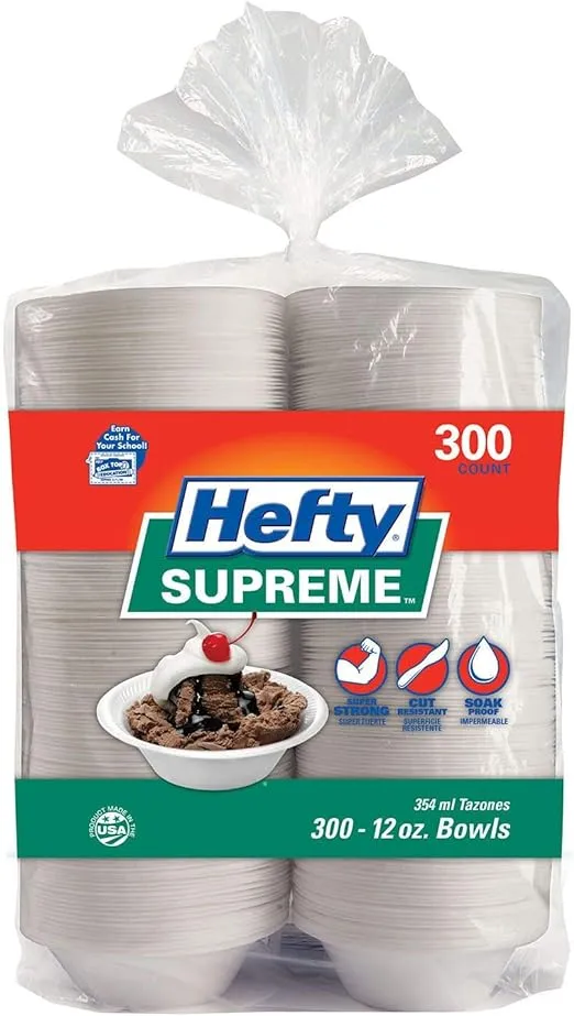 Hefty Supreme Heavyweight Foam Bowls (12 oz., 300 ct.)