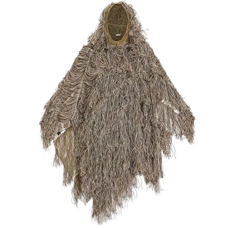 AUSCAMOTEK Ghillie Suit Poncho for Hunting Bird Watch Gilly Camouflage Cloak