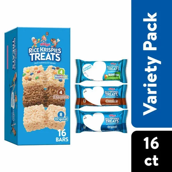 Rice Krispies Treats Variety Pack Crispy Marshmallow Squares, 12.1 oz 16 ct